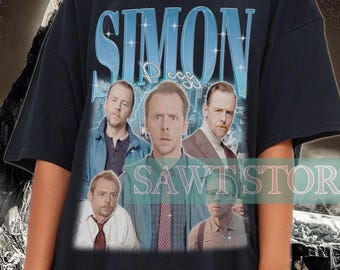 SIMON PEGG Shirt, Simon Pegg Retro Tshirt, Movie Actor Vintage Fan Tees, Comedian Sweatshirt Merch Gift, Comedy Show Kids Tee