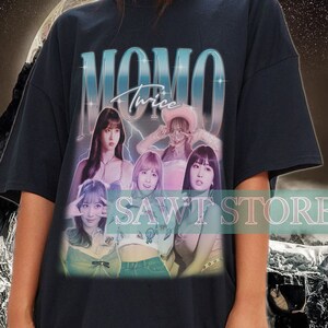 MOMO TWICE Retro Shirt, Momo Fan Tees, Momo Twice Merch, Momo Vintage Shirt, Retro Momo Korean Girl Band Tour T-Shirt, Momo Gift Shirt
