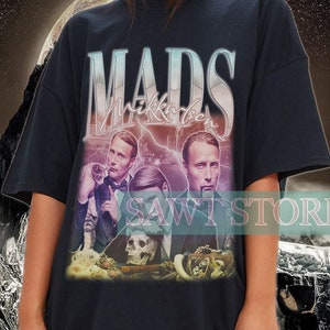 Retro Mads Mikkelsen Shirt, Hannibal Lecter Shirt,Hannibal Shirt,Mads Mikkelsen T Shirt,Mads Mikkelsen Sweatshirt,Mads Mikkelsen T-Shirt