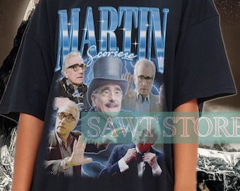 MARTIN SCORSESE Shirt | Martin Scorsese Homage T-Shirt | Martin Charles Scorsese American Film Director Vintage Bootleg Tee | Movie Fan Gift