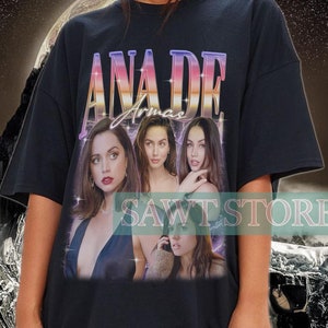 Camisa limitada ANA DE ARMAS, camiseta Ana De Armas Vintage Homage, camisetas fãs Ana De Armas, presente Merch Ana De Armas, suéter Ana De Armas Retro 90s