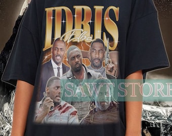 Idris Elba Retro Shirt, Elba OBE Homage Shirt, Idris Elba Fan Tees, Idris Elba Retro 90s Sweater, The Wire Idris Elba Nelson Mandela Gift