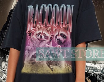 Retro Raccoon Shirt -Raccoon Sweatshirt,Raccoon Sweater,Raccoon Lover Tee,Funny Raccoon Shirt,Racoon Meme Shirt,Meme Tshirt,Meme T-shirt