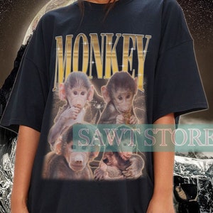 MONKEY Shirt, Monkey Hip Hop Style 90s Shirt, Cute Monkey Shirt, Monkey Funny Gift For Him Her Tees, Cute Monkey Tshirt, Monkey Lover