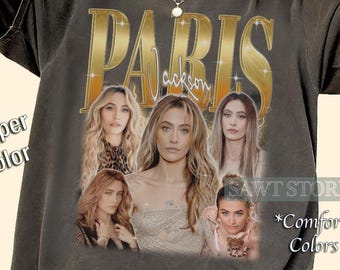Paris Jackson Graphic T-Shirt: Vintage Style Portrait Print Tee