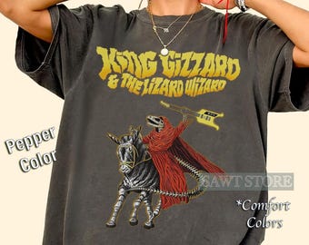 King Gizzard & The Lizard Wizard Shirt, King Gizzard Tee, Psychedelic Rock Band Shirt, Vintage Graphic T-Shirt, Fan Gift