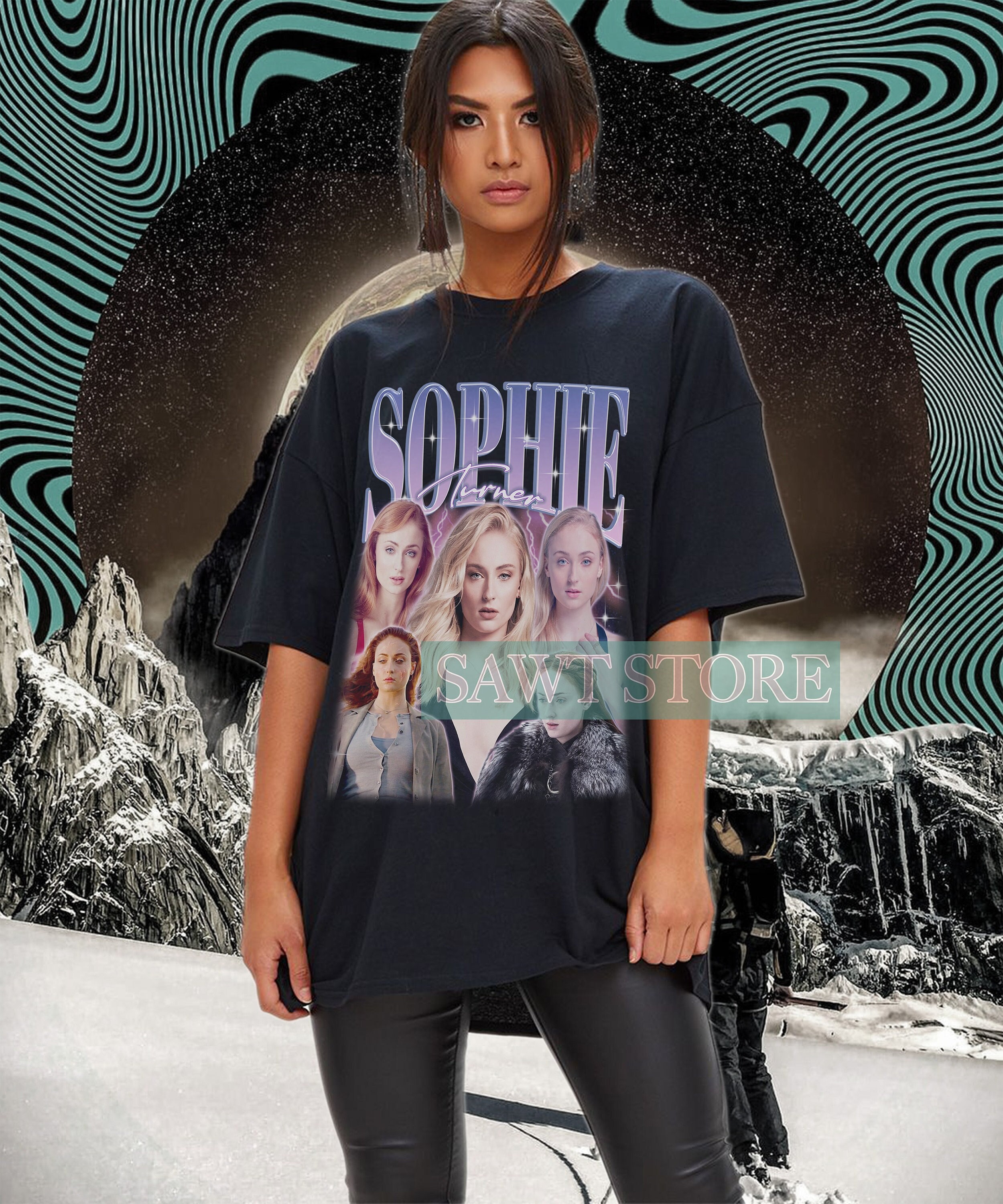 SOPHIE TURNER Tribute T-shirt - Sophie Turner Retro Shirt, Sophie Turner Vintage Tees, Sophie Turner Fans Gift, Sophie Turner 90's Tee