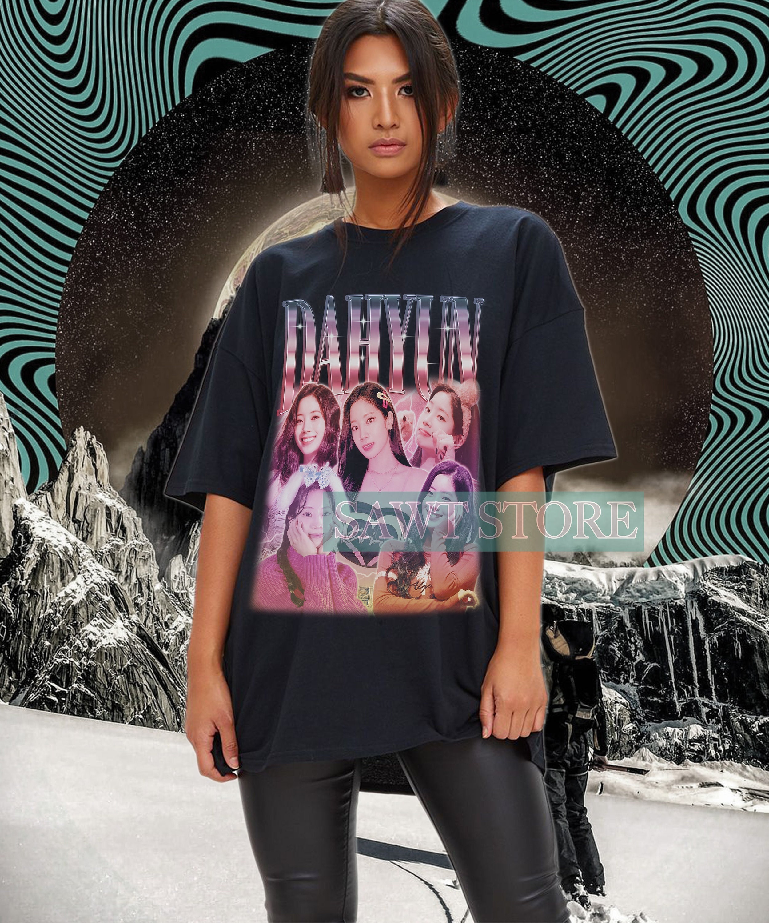 TWICELIVETシャツ ダヒョン ダヒョン TWICE トゥワイス ロゴTシャツ 男女兼用Tシャツ T