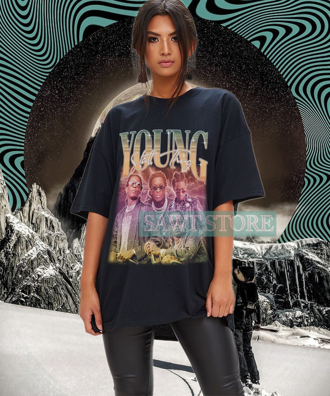 Retro YOUNG SLATT THUG Shirt Young Thug T-shirtyoung Thug - Etsy