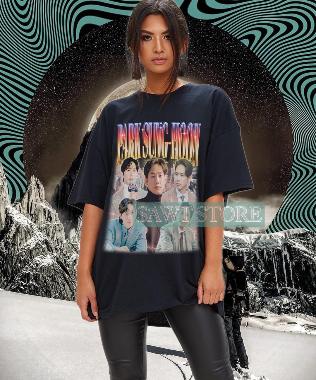 Tシャツ・カットソー SATUR [Park Gyu-young PICK] Clash Nostalgia Vintage Graphic Western Graphic Cowboy T Shirt Cowgirl T Shirt Longhorn T