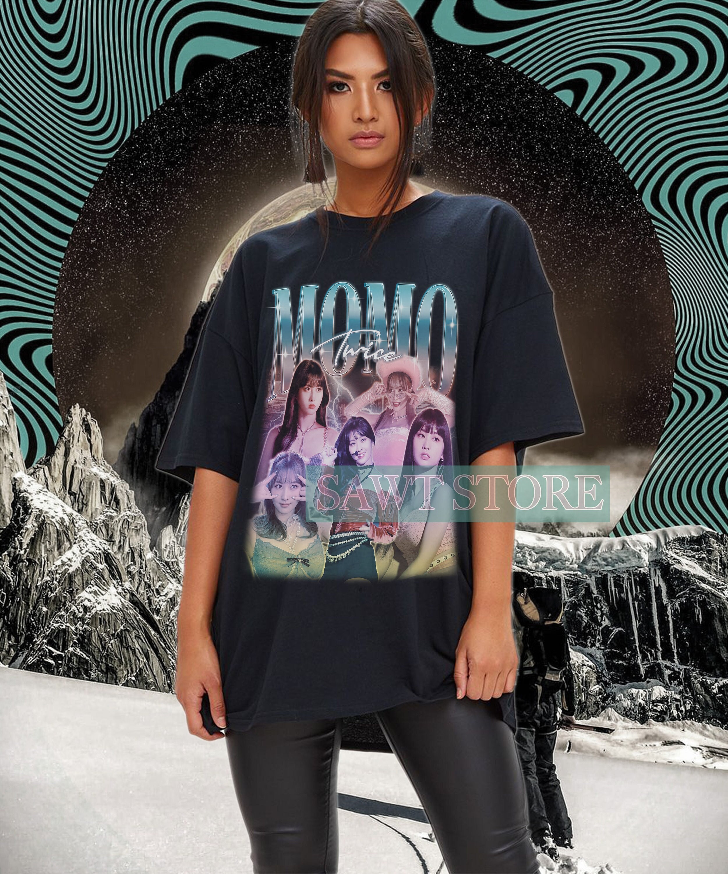 MOMO TWICE Retro Shirt, Momo Fan Tees, Momo Twice Merch, Momo