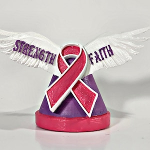 Cancer Ribbon Stand model STL digital file download