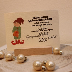 Weihnachtskarte A6 Wichtel