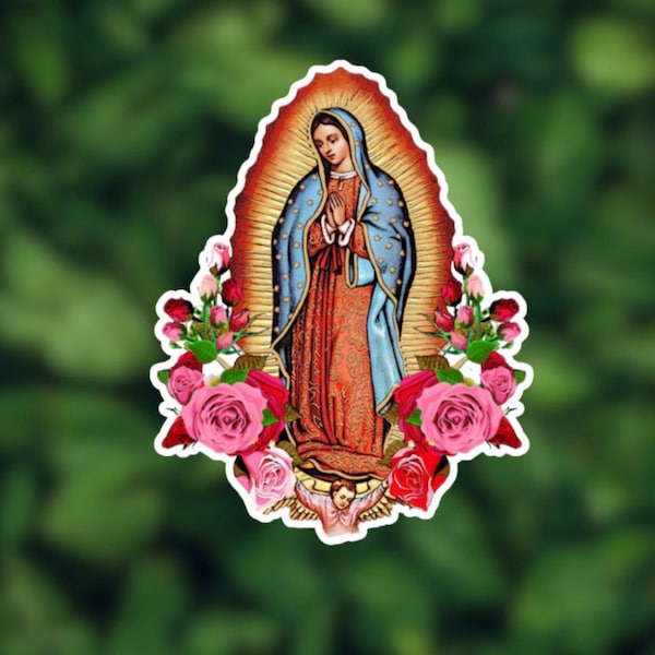 Virgen María  sticker, Decal Laptop Sticker, planner