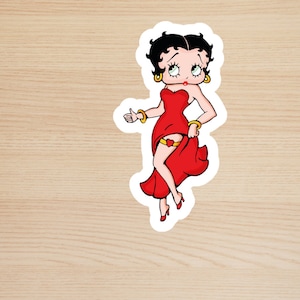 Betty Boop, Classic Betty Boop, Stickers, Cartoon Stickers, Laptop Stickers, Vinyl sticker, scrapbook stickers, Laptop Decal