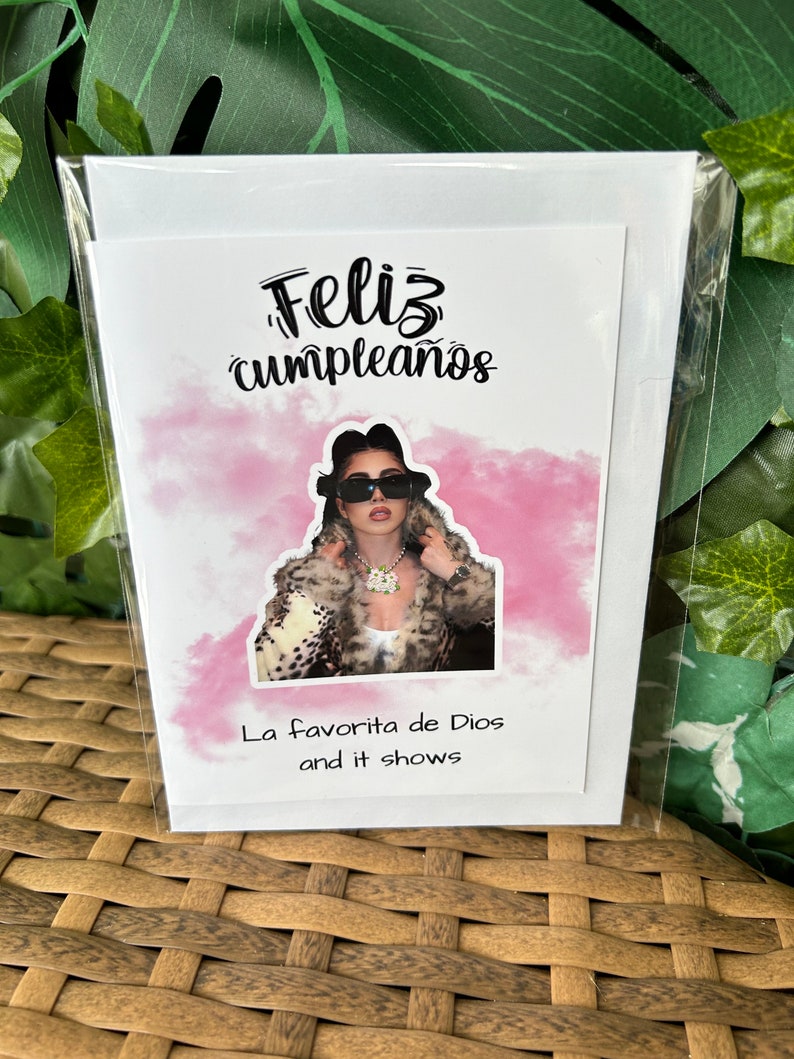 Kali Uchis Feliz Cumpleaños Card, 4.25 X 5.5, Happy Birthday in Spanish