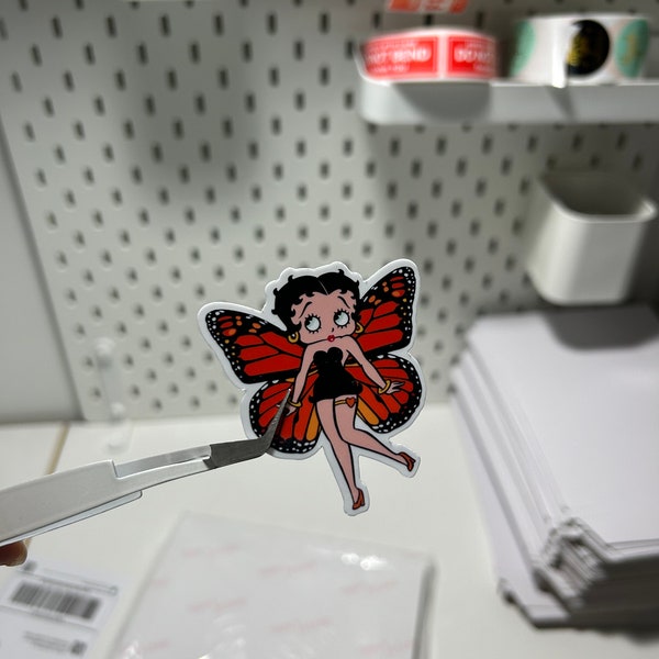 Betty Boop, Classic Betty Boop, Stickers, Cartoon Stickers, Laptop Stickers, Vinyl sticker, scrapbook stickers, Laptop Decal