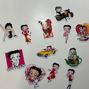 Betty Boop Bundle, Classic Betty Boop, Stickers, Cartoon Stickers, Laptop Stickers, Vinyl sticker, scrapbook stickers, Laptop Decal
