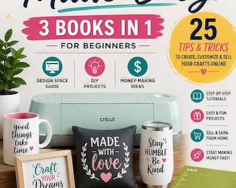 CRICUT reso facile - Ebook per principianti, guida a Cricut Design Space, progetti fai da te con Cricut, consigli per la macchina da taglio, idee imprenditoriali con Cricut