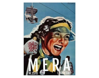 Portrait Posters - Alpe di MERA Valsesia (Italian Alps) Vintage