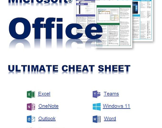 MS Office Shortcuts Cheat Sheet - Etsy