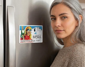 Poster di sci vintage Magneti a forma personalizzata / Valsesia Mera Divertente Senza Tempo Calamita frigo