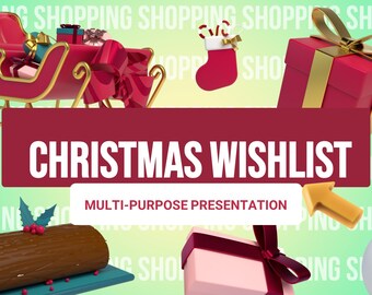 3D Christmas Wishlist Powerpoint Presentation