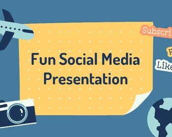 Modello Ppt divertente per social media (24 diapositive)