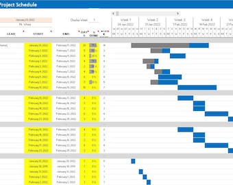 Simple Gantt chart in Excel