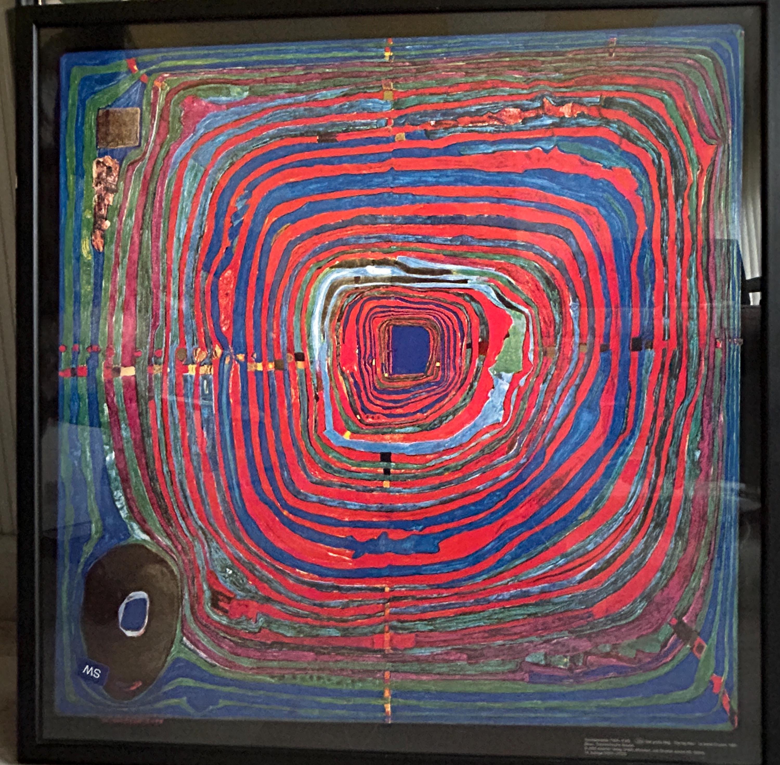 フンデルトヴァッサー　ポスター　額付き　HUNDERTWASSER フンデルトヴァッサー ポスター 額付き HUNDERTWASSER