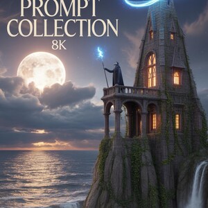 50 Detailed AI Art Prompts | Fantasy, Sci-Fi, Gothic, Oddities, Wizards (Digital Download)