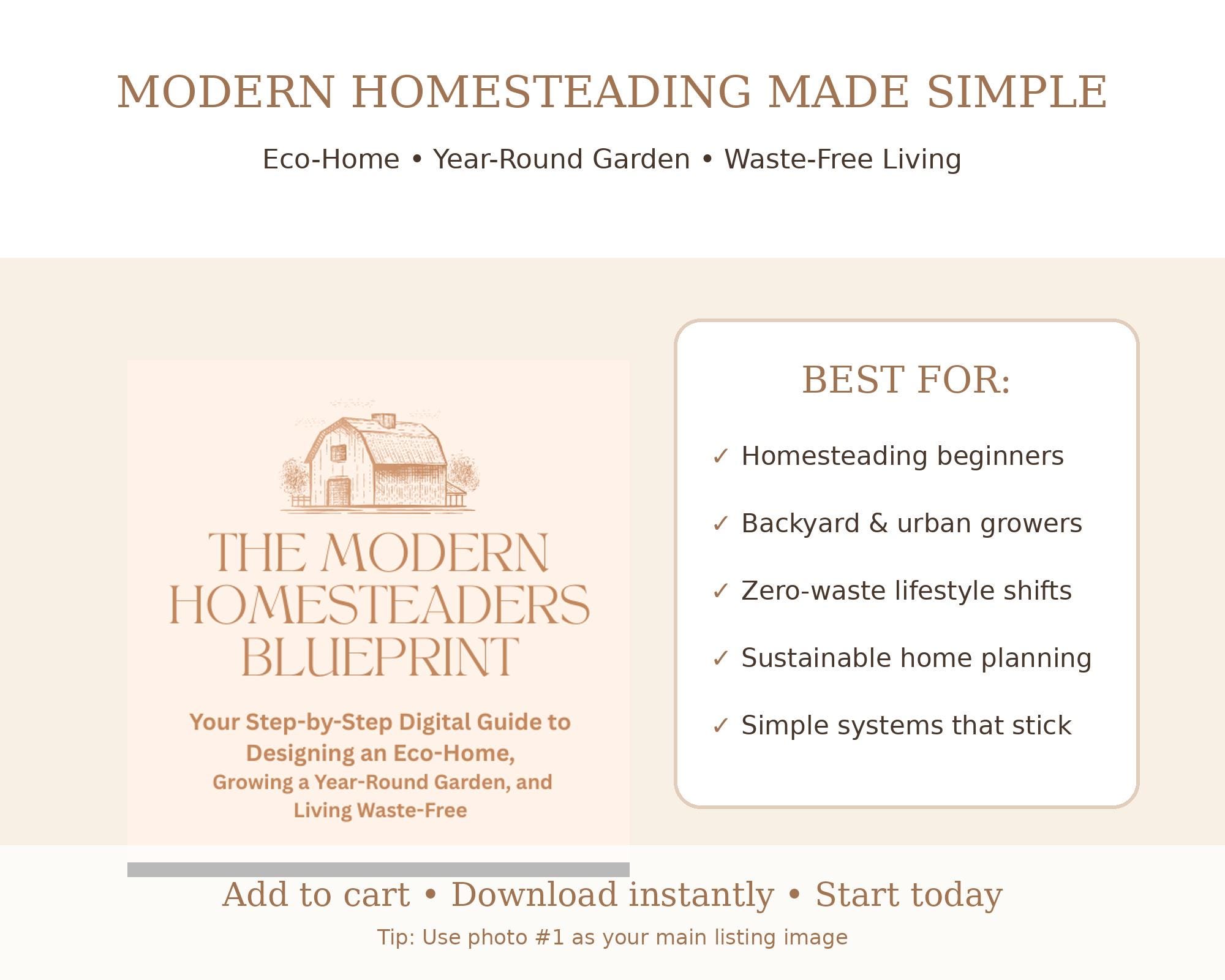 The Modern Homesteaders Blueprint | Digital Homesteading Guide | Eco ...