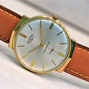 SWISS Vintage watch &quot;ROTARY&quot;- 1960&#39;s, Cal. Peseux 330, 17 Rubis, sweep second, Swiss watch, Mechanical watch, Men&#39;s Watch, Unique  watch