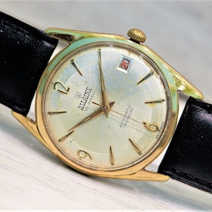 Vintage watch ALLAINE 25 Jewels - Automatic, Men&#39;s Vintage Watch, Swiss watch Cal. F 4007N, Men&#39;s Swiss watch, Mechanical watch, Wrist watch