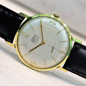 SWISS Vintage men&#39;s watch &quot;PILOT&quot; - 1960&#39;s, Cal. &quot;Peseux&quot; 320, 17 Jewels, Swiss watch, mechanical watch, Men&#39;s Watch, Incabloc, ANTIMAGNETIC
