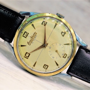 SWISS watch &quot;OMIKRON&quot;-1955&#39;s, Cal. AS 1130, 17 Jewels, Swiss watch, Mechanical watch, Men&#39;s Watch, Unique Wrist watch, Vintage men&#39;s watch
