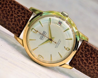 Vintage Automatic watch ALLAINE 25 Jewels, Men's Vintage Watch, Swiss watch Cal. F 4002, Men's Swiss watch, Mechanical watch, Wrist watch