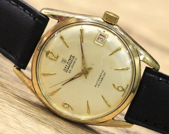 Vintage watch ALLAINE 25 Jewels - Automatic, Men's Vintage Watch, Swiss watch Cal. F 4002, Men's Swiss watch, Mechanical watch, Wrist watch