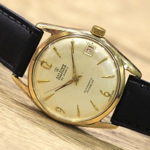 Vintage watch ALLAINE 25 Jewels - Automatic, Men&#39;s Vintage Watch, Swiss watch Cal. F 4002, Men&#39;s Swiss watch, Mechanical watch, Wrist watch