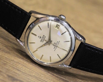 GRUEN GENEVE, 23 precision , power date, Automatic, Men's Swiss Watch - Cal. Gruen 560 RSS, 23 jewels, Wrist Watch 50's, Mechanical Watch.