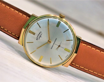 Orologio svizzero vintage "ROTARY" - anni '60, Cal. Peseux 330, 17 rubini, secondi al secondo, orologio svizzero, orologio meccanico, orologio da uomo, orologio unico