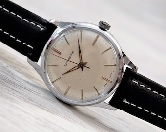 Rare montre GARRARD, montre vintage SWISS Мen's Cal. ETA 2391, montre bracelet, montre homme, montre fabriquée en Suisse, montre habillée, cadeau pour homme