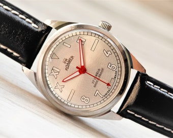 Orologio svizzero 17Jewels, orologio meccanico svizzero da uomo, controllato e regolato. Regalo per uomo, orologio meccanico, orologio da polso unico da uomo