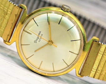 1960's German men's watch DUGENA Festa, 17 Jewels, Mechanical watch, Men's Watch, Wrist watch, Vintage mechanical wind up men's dress watch