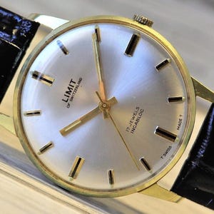 SWISS Vintage men&#39;s watch &quot;LIMIT of Switzerland&quot; - 1970&#39;s, Cal. ST 96, 17 Jewels, Swiss watch, mechanical watch, Men&#39;s Watch, Incabloc