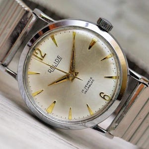 Rare VINTAGE SWISS Мen&#39;s Watch RELIDE-17 Rubis, Bracelet Watch, Swiss made, Gents Watch, Swiss made watch, Dress watch, Gift for men&#39;s