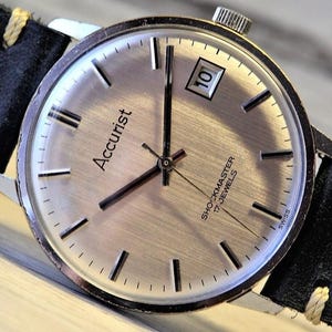 Vintage SWISS Men&#39;s Watch &quot;ACCURIST-SHOCKMASTER&quot;, 17Jewels, Men&#39;s Watch, Mechanical Watch, Vintage Watch, Dress watch, Swiss men&#39;s watch