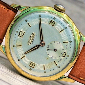 ROAMER POPULAR, Swiss watch 17 Jewels, Cal. MST 401, Swiss mechanical watch for men, controlled and adjusted. Gift for men, mechanical watch