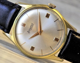 Swiss Men's Watch "Accurist" -1960's, 21 Jewels, Cal. Peseux, 320, SWISS WATCH, Mechanical Watch, MENS Watch, Unique Wrist watch, Men's gift