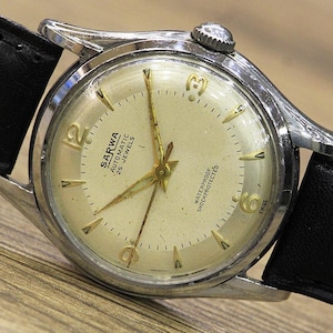 Vintage SWISS Men&#39;s Watch &quot;Sarwa&quot; - Automatic, Men&#39;s Watch, Mechanical Watch, VINTAGE Watch, Dress watch, Men&#39;s wrist watch, Leather watch